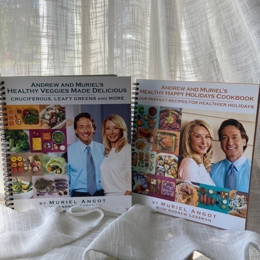 (2) Andrew and Muriel's Healthy and Simple Cookbooks